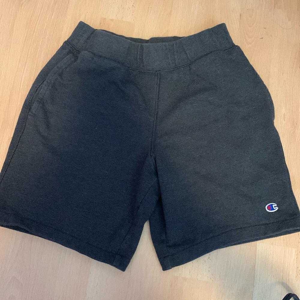 Champion cotton blend size medium shorts, soft and warm pockets lightly worn
